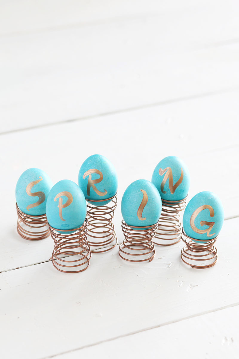 All it takes is some wire and paint to make this quirky Easter egg display!