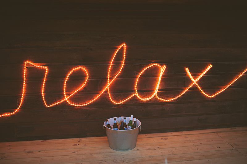 Relax rope light sign