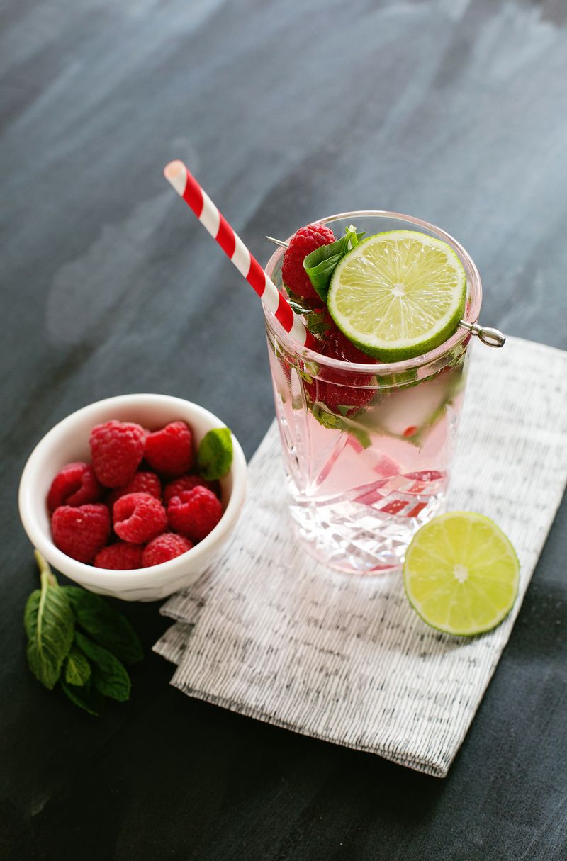 Raspberry Basil Mojito (click through for the recipe. so refreshing!!)