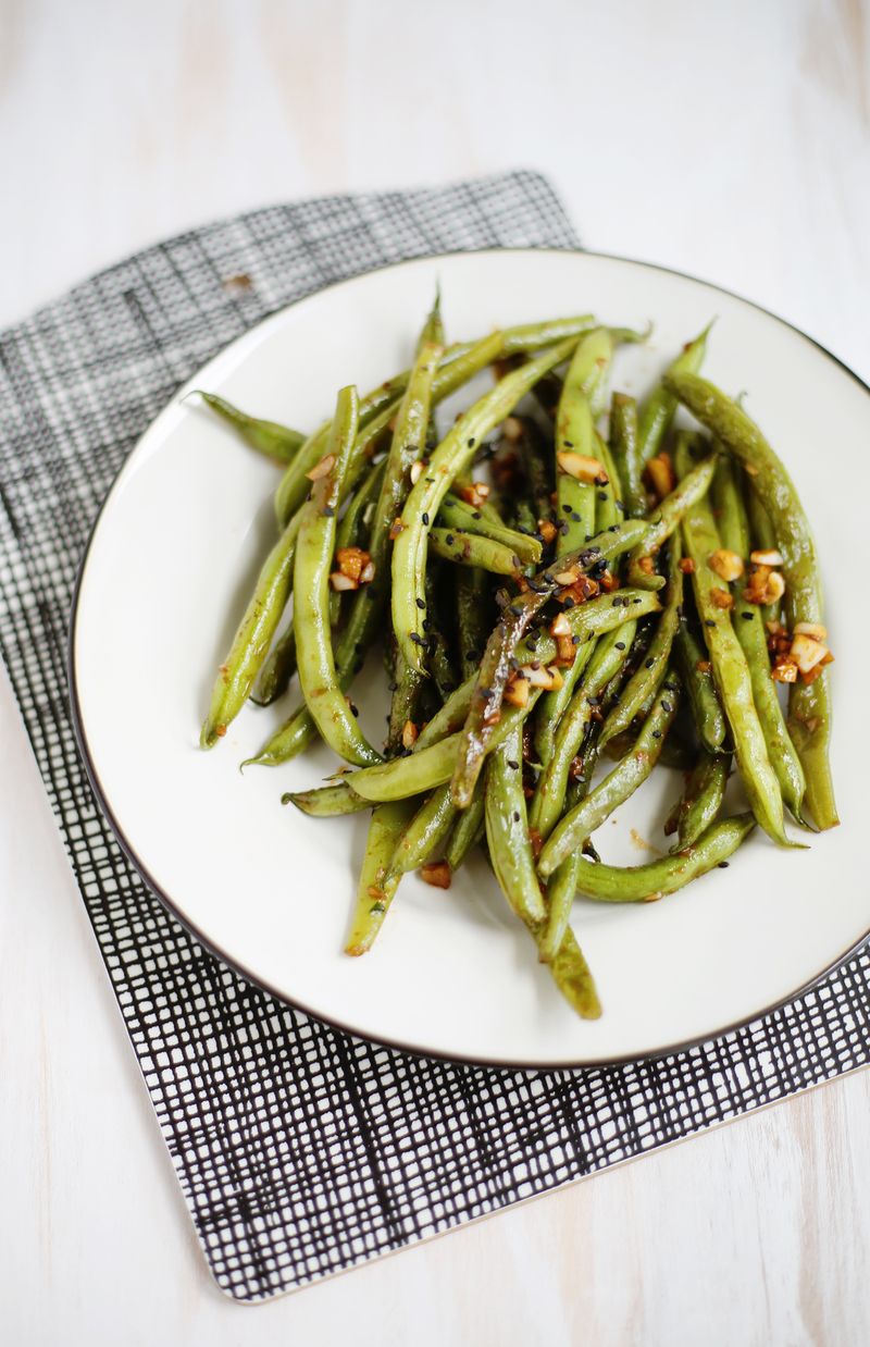 Garlic and Miso Green Beans (click through for recipe)