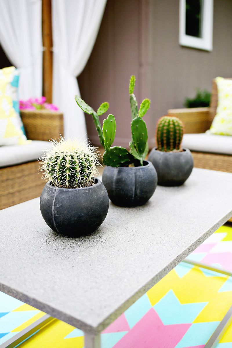 Bright + fun outdoor summer space (click through for before and after pics)             