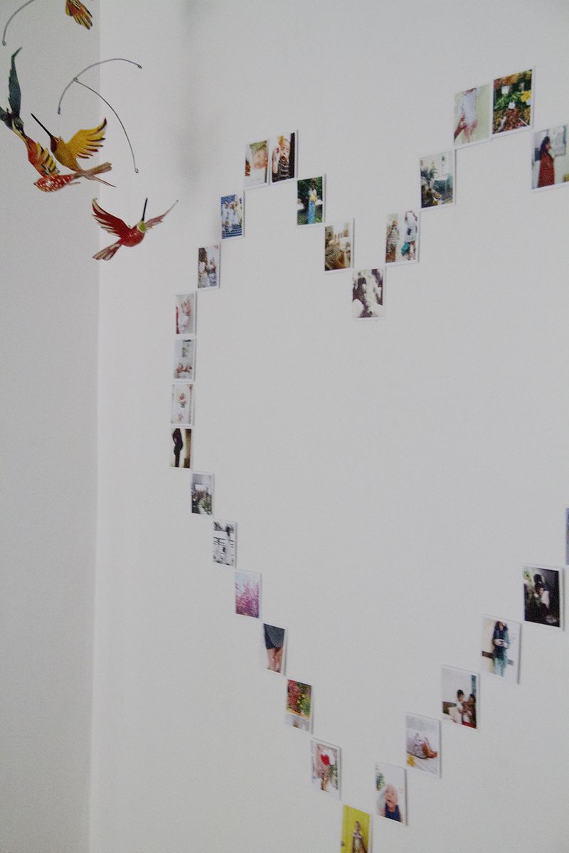 Instagram picture heart display (click through for tutorial!)