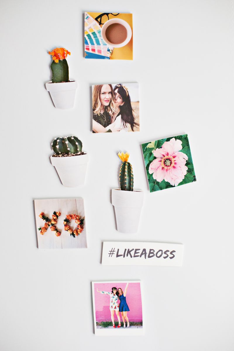 3-Step Personalized Mini Photo Magnets (click through for tutorial)               