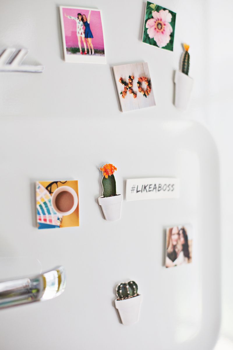 3-Step Personalized Mini Photo Magnets (click through for tutorial)              