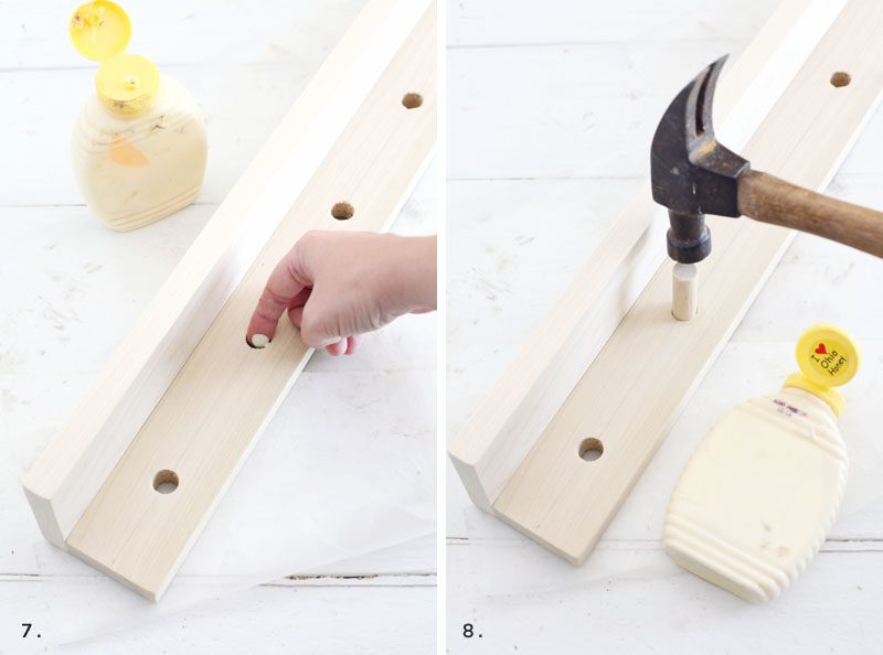 Make your own peg rail- perfect for accessorizing in the kitchen!