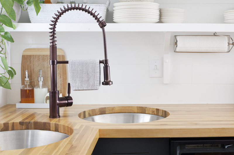 Installing Butcher Block Counters With, How To Seal Wood Countertops Around Sink