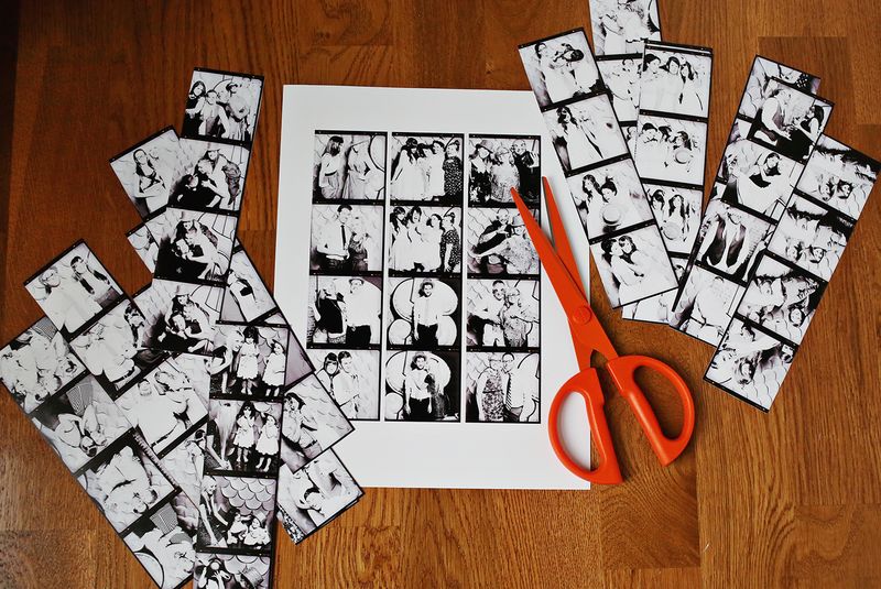 Cut out photo strips