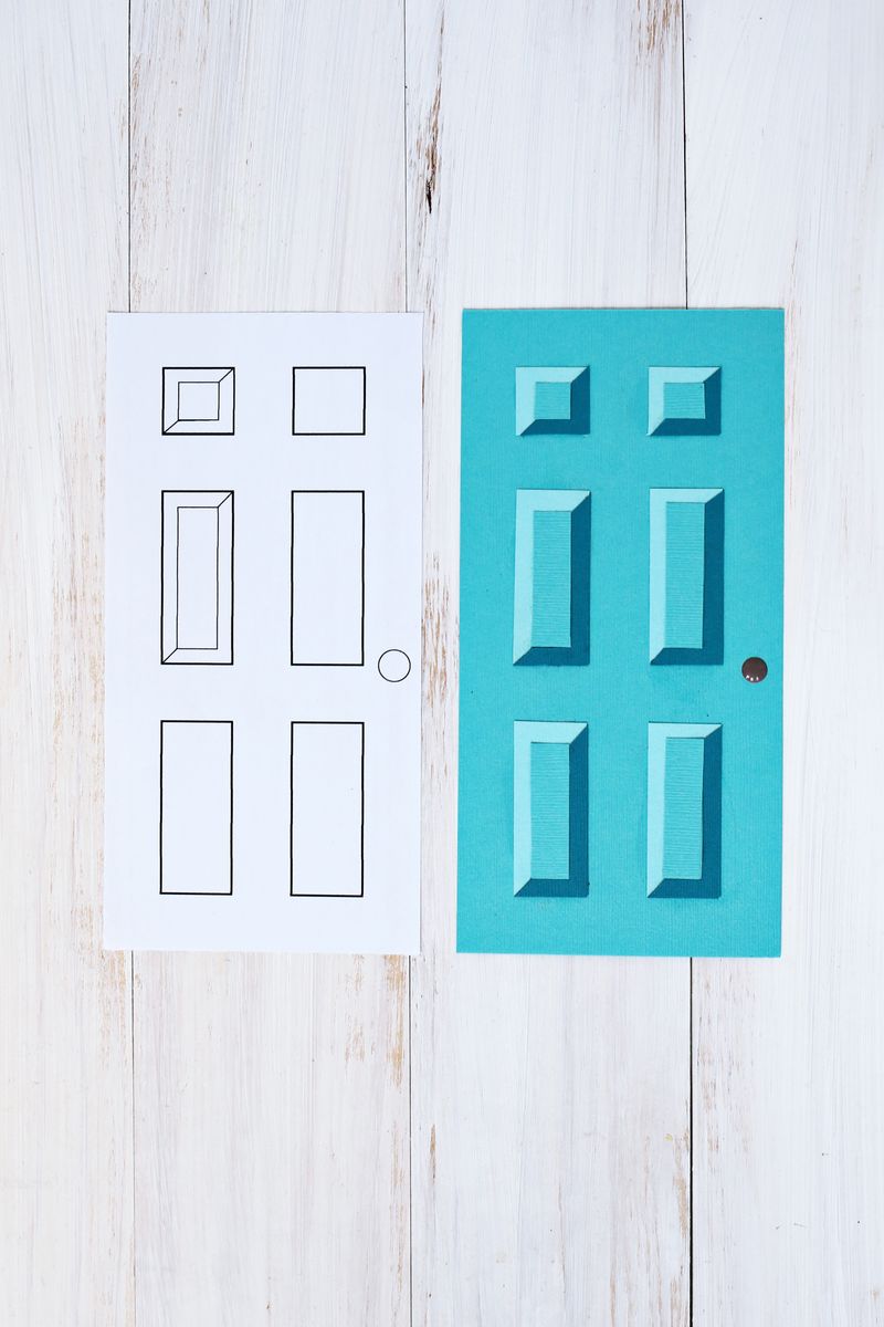 Make your own paper door for a party invite or menu (click through for template) 