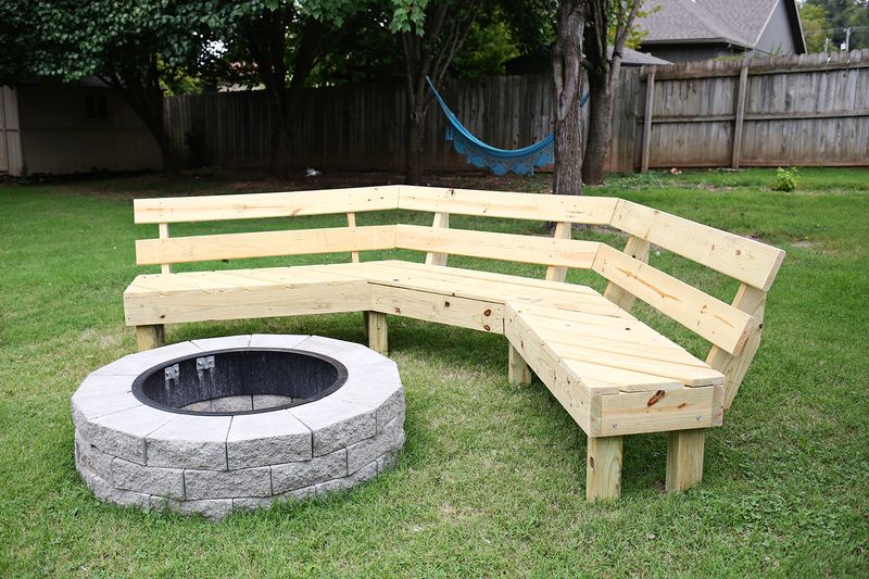 Build Your Own Curved Fire Pit Bench, Diy Fire Pit Seating