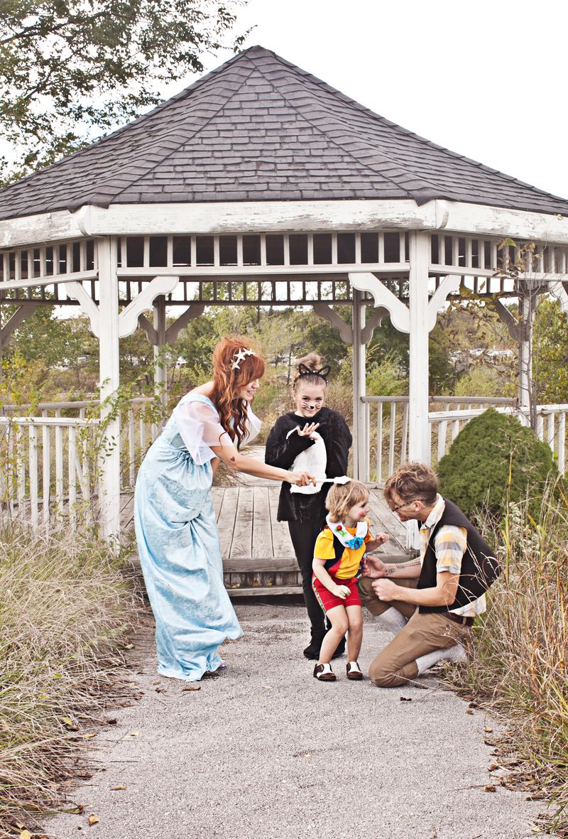 Love this Pinocchio themed family costume