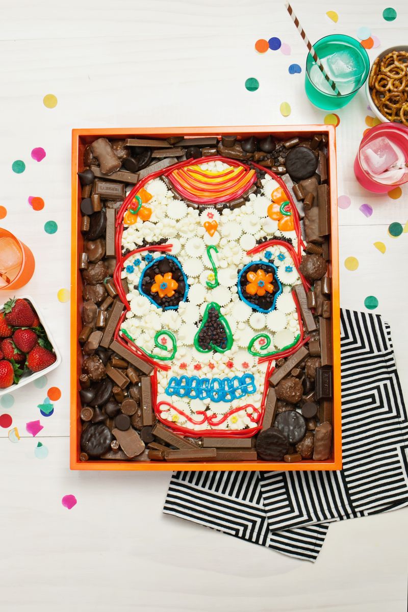 Day of the dead candy party tray