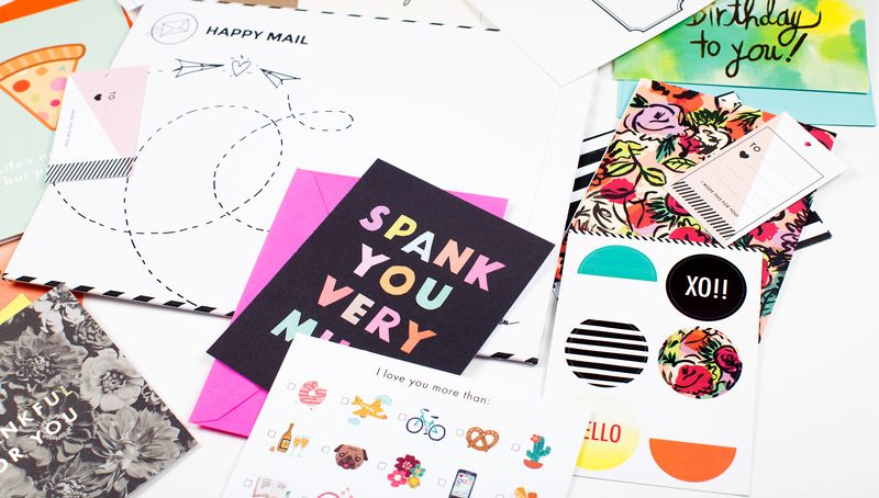 Happy Mail montly subscription kit! www.shop.abeautifulmess.com:preorder:happy-mail