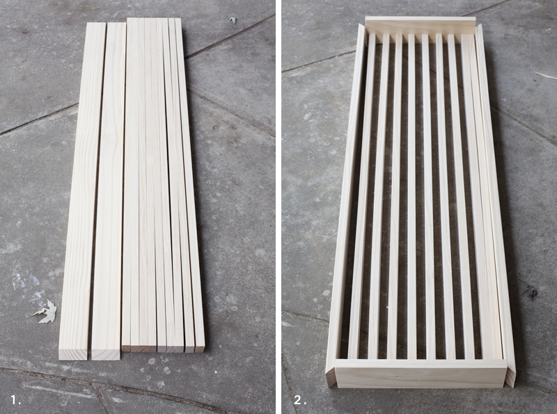 Make this simple slatwood bench- it's easier than you think!