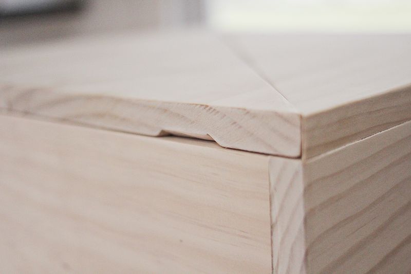 Wood end tables cubed -base(click to learn how I made them)