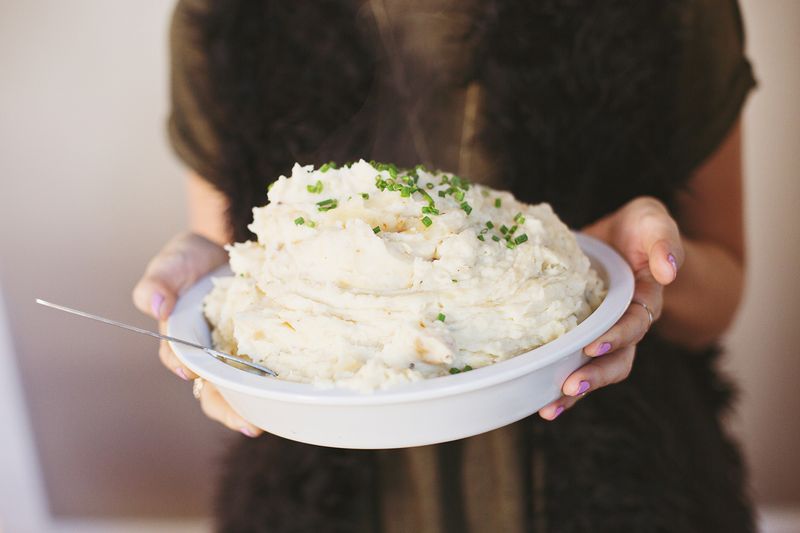 Slow cooker mashed potatoes 
