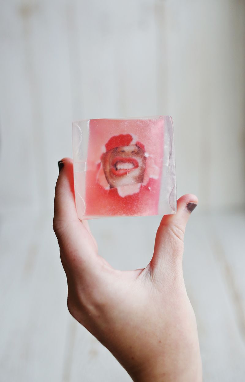 Homemade picture soap by A Beautiful Mess 