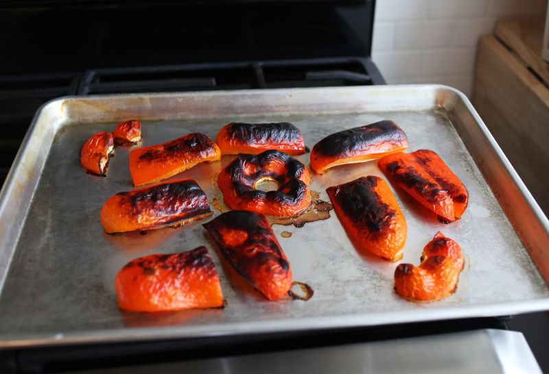 How to roast red peppers