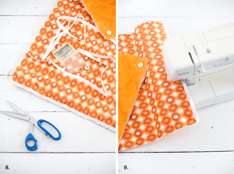 Make this simple and fashionable laptop sleeve- it's even padded and water resistant!