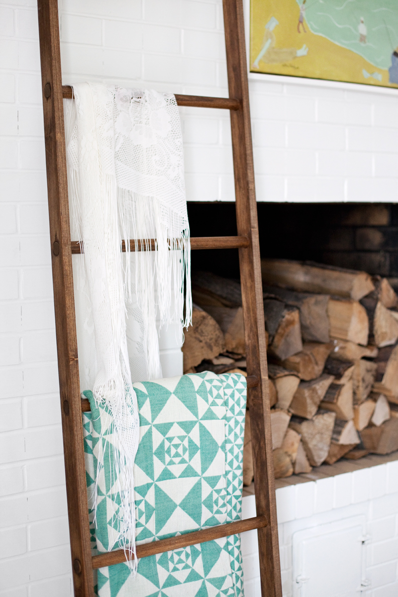 5 Ways to Style a Leaning Ladder
