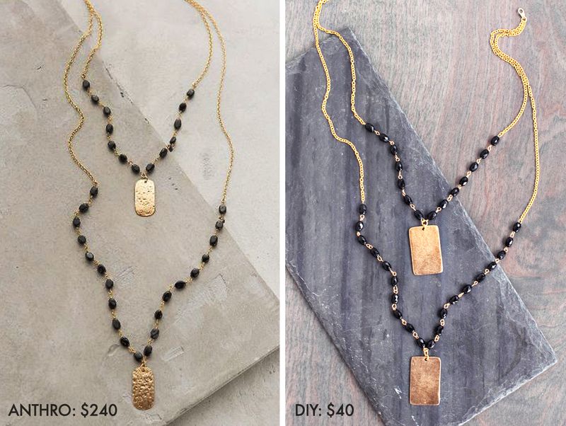 Make this $240 Anthro necklace for only $40! (click through for tutorial) 
