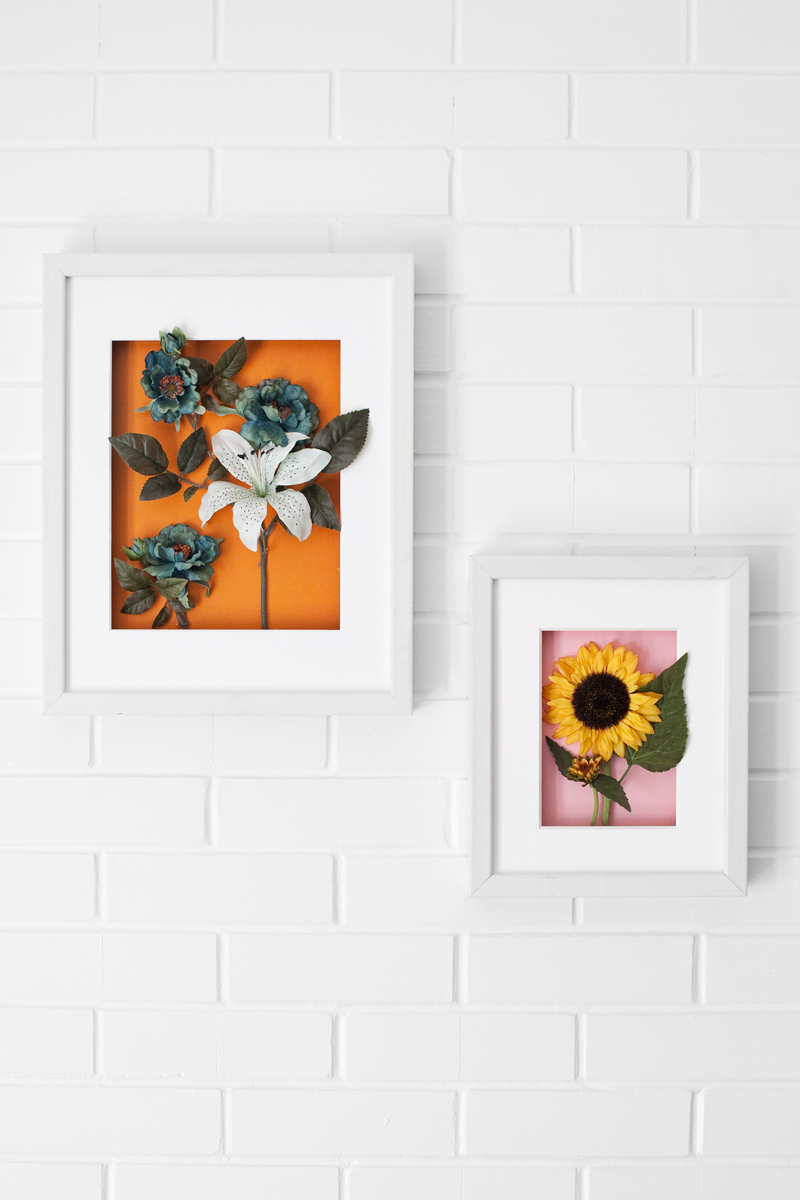 Make these floral shadow boxes
