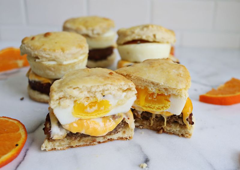 Best Ever Buttermilk Biscuit Sandwiches (via abeautifulmess.com) 