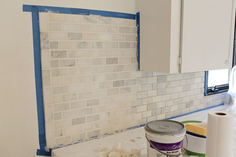 Emma S Kitchen Backsplash A Beautiful, How To Grout Wall Tile Edges