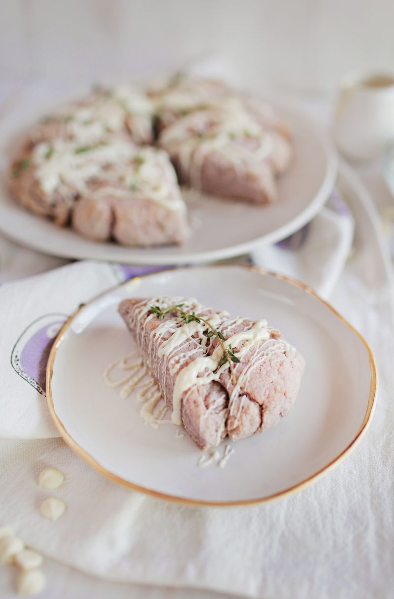 Lavender thyme and white chocoalte scones (via abeautifulmess.com)