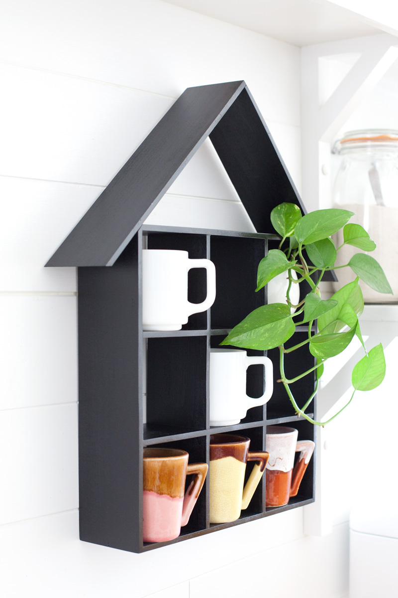 DIY House-Shaped Shelf with simple step-by-step instructions
