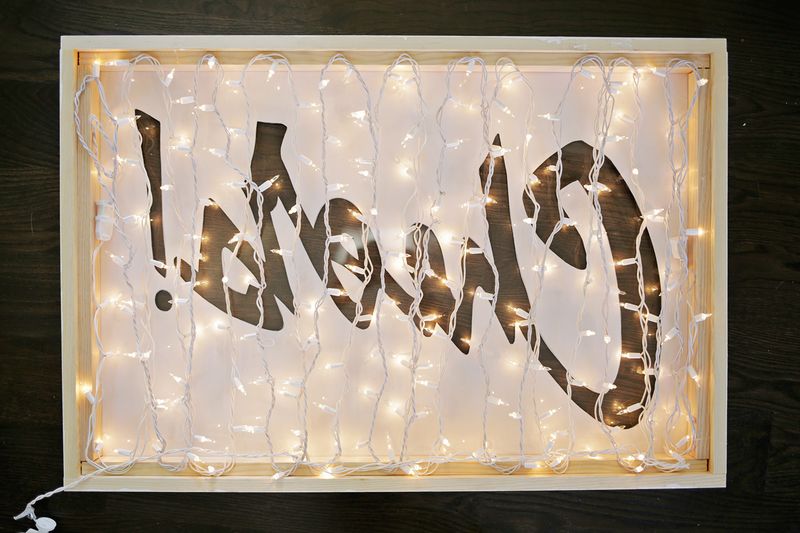 Cheers! Light box marquee DIY (click through for tutorial) 