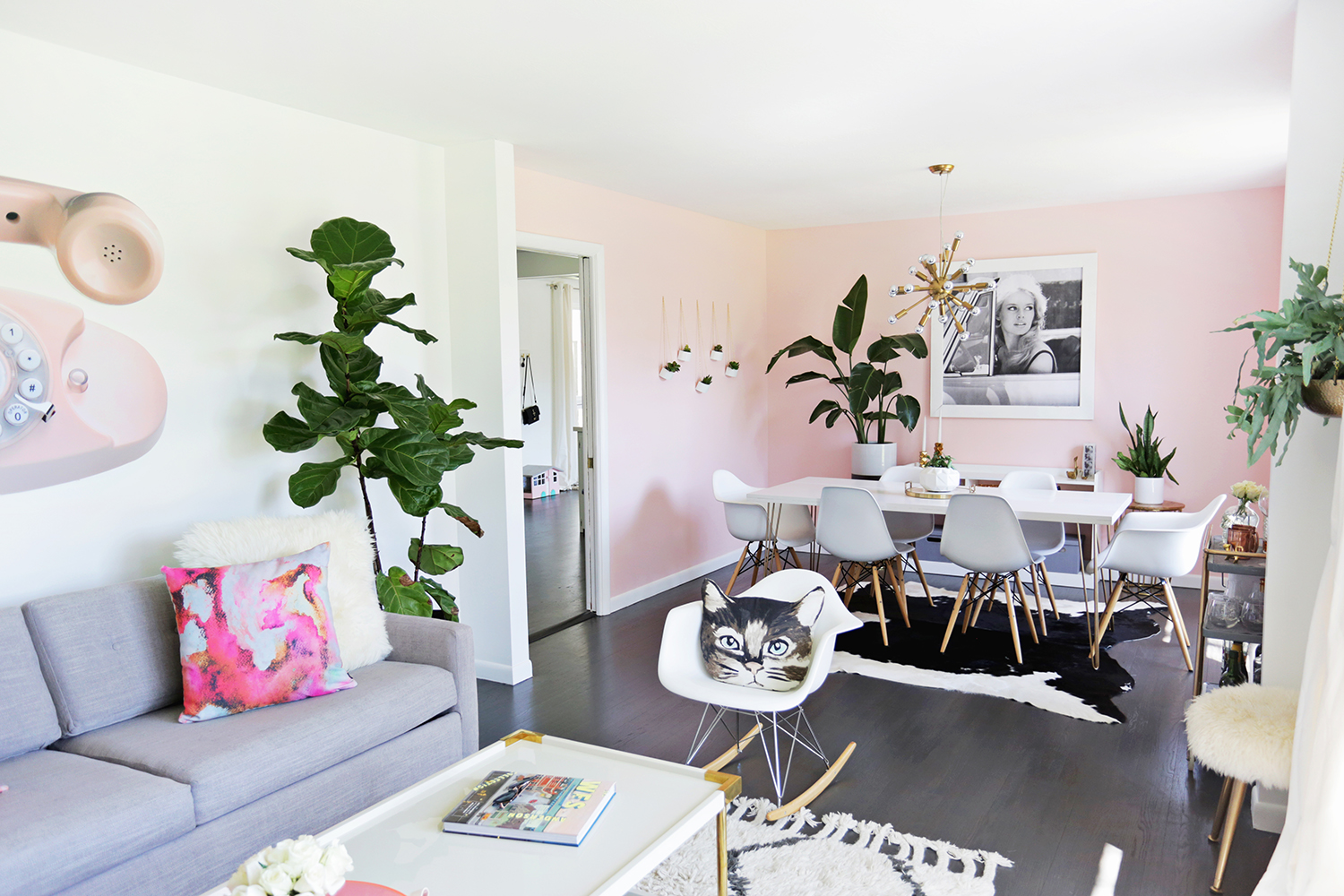 Bright + airy sitting:dining room makeover (click through to see before and after!) 