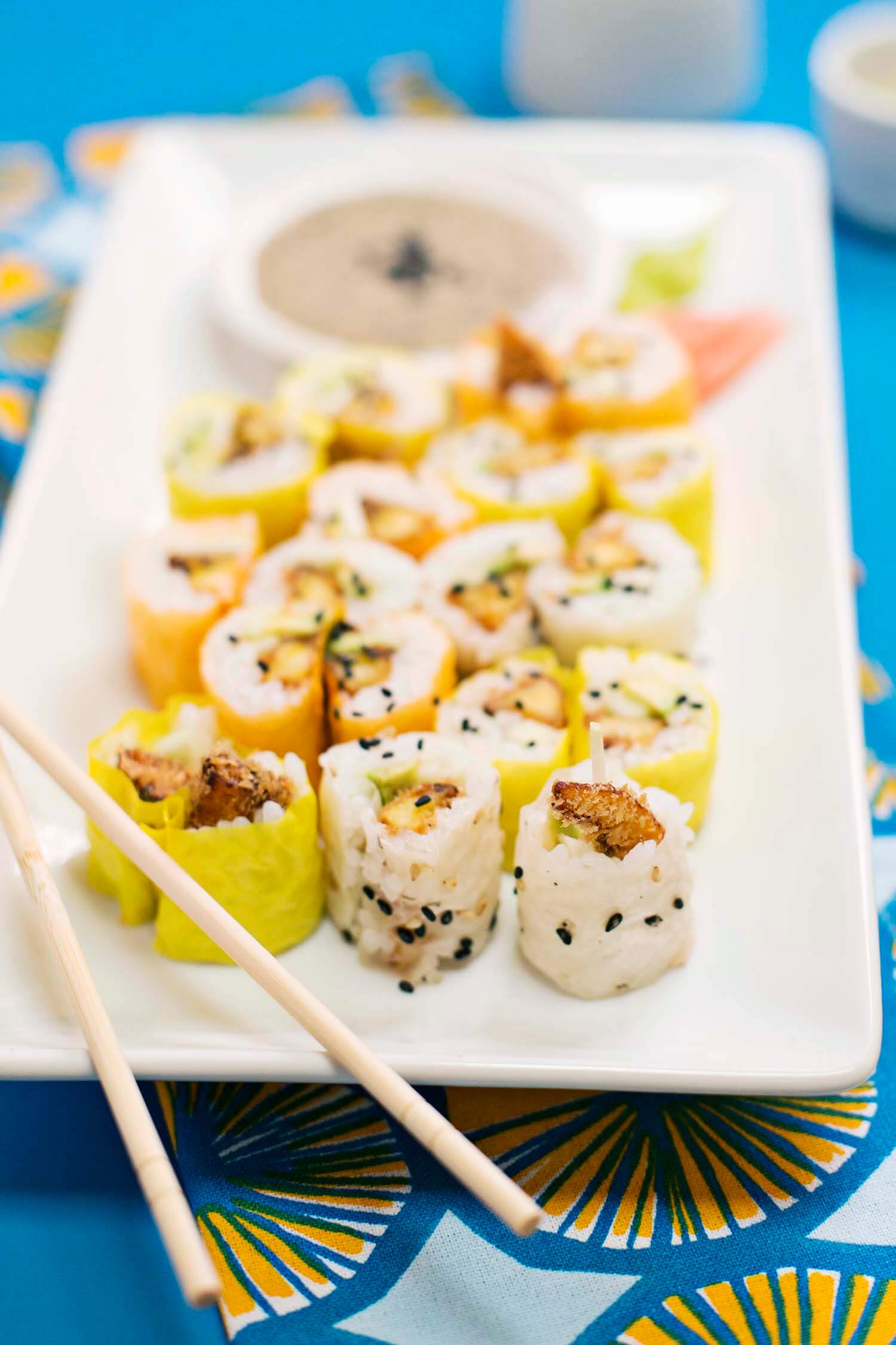 Vegan tempura sushi (via abeautifulmess.com) 