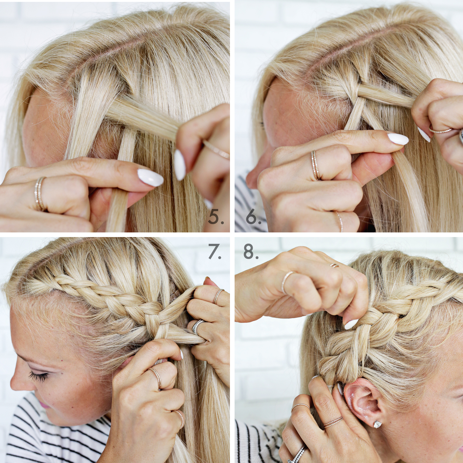 Pretty! Half-Up Braids with Mermaid Waves (click through for tutorial) 