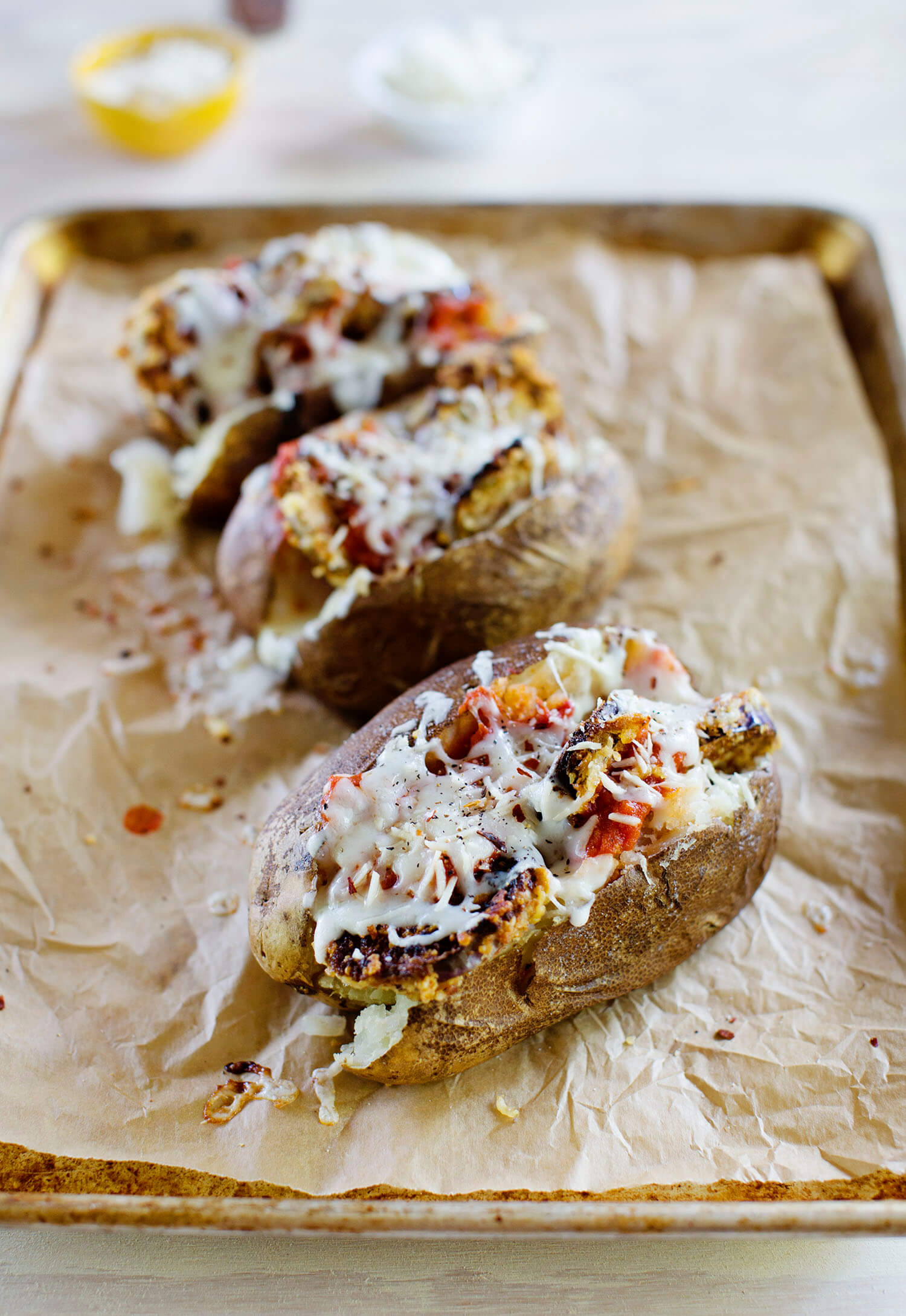 Eggplant parm baked potato recipe