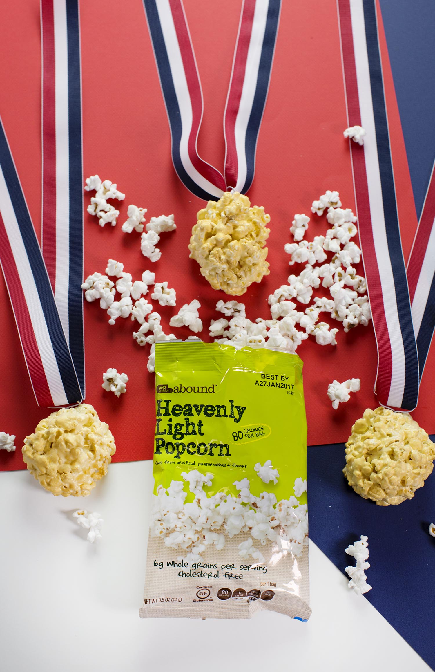 Olympic medal popcorn balls DIY