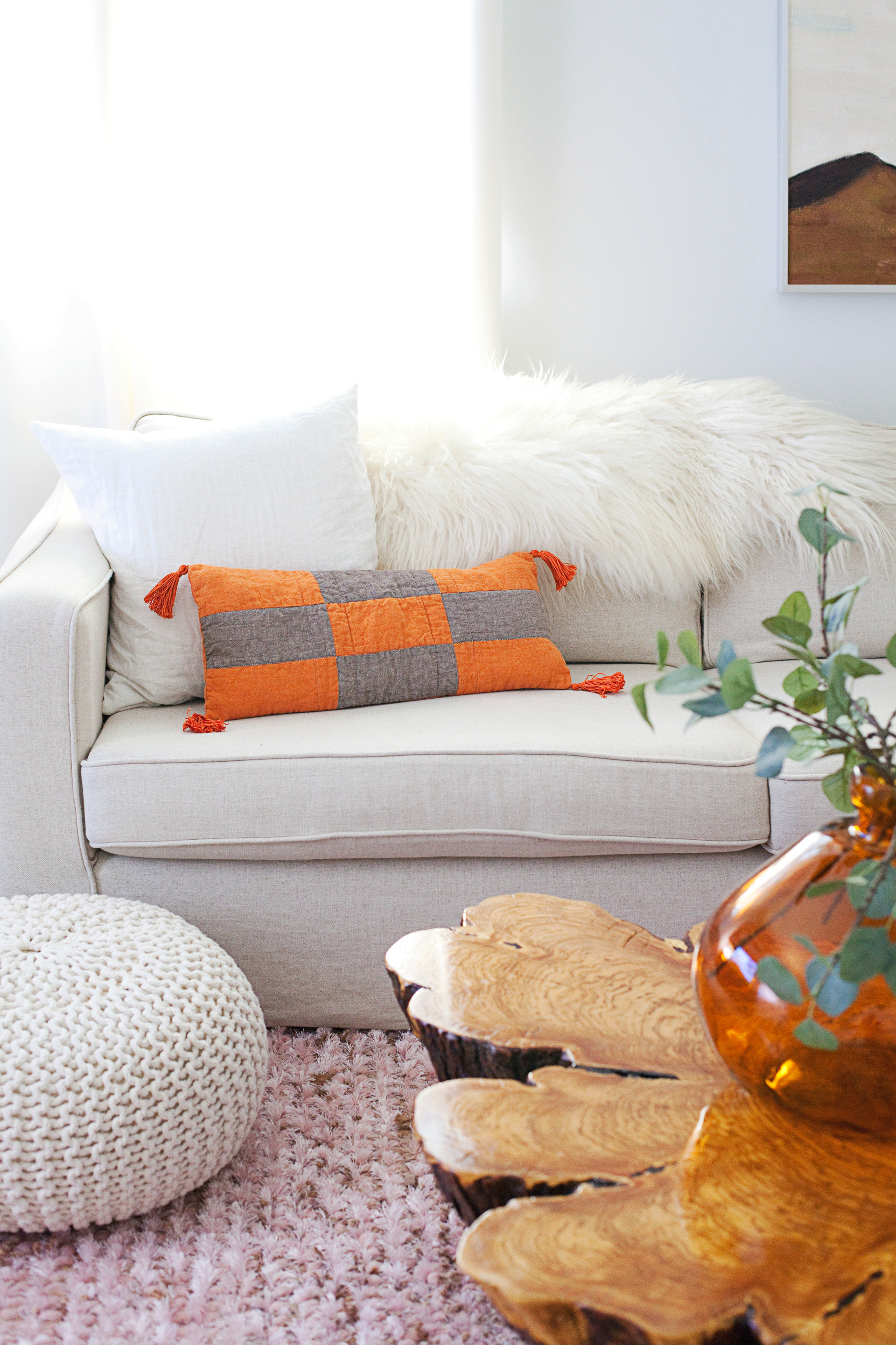 Modern Boho Patchwork Pillow - click through for detailed instructions