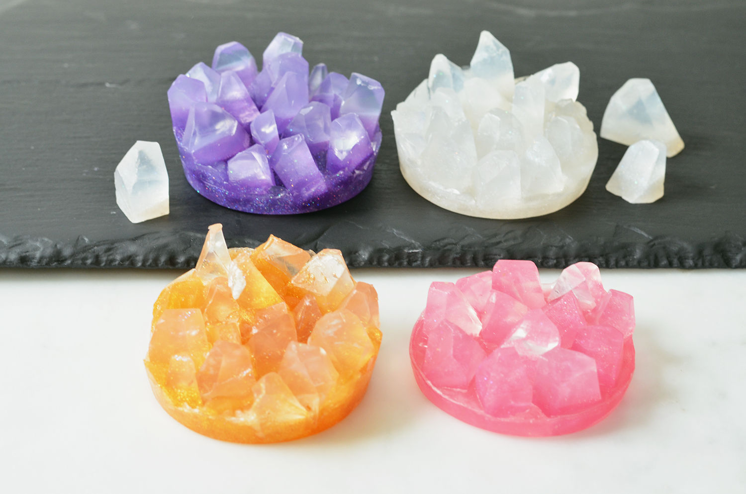 Make Your Own Gemstone Soaps! (click through for tutorial)