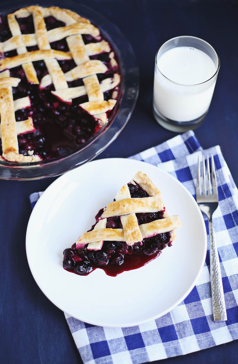 Zesty Blueberry Pie (click through for recipe)