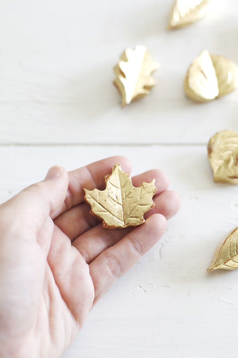 DIY Gold Leaf Brooches