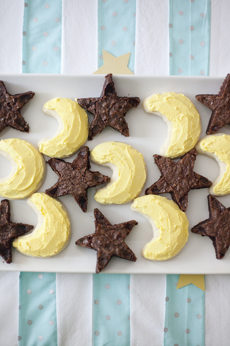 moon and stars cookies and brownies