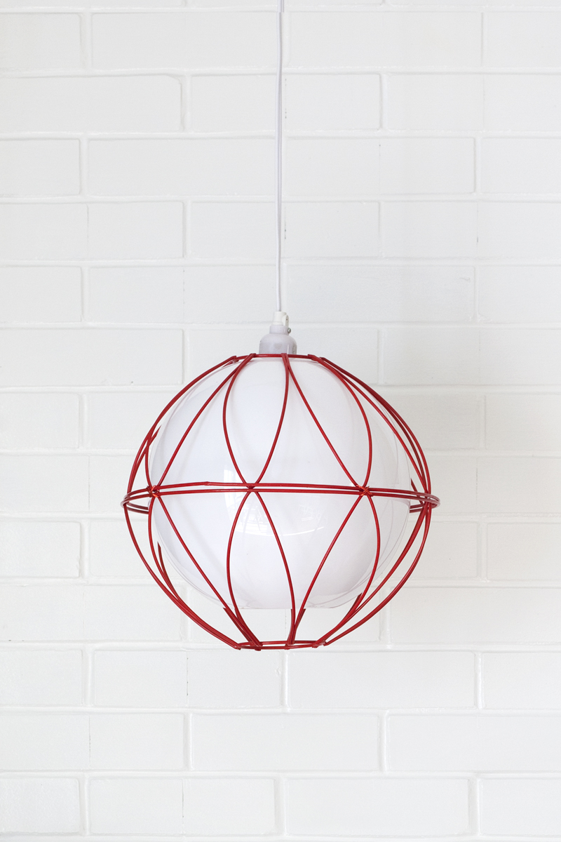 Wire basket pendant light— easy DIY with no wiring required!