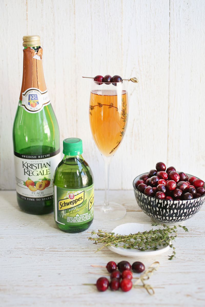 Prosecco and Cranberry Mimosas 