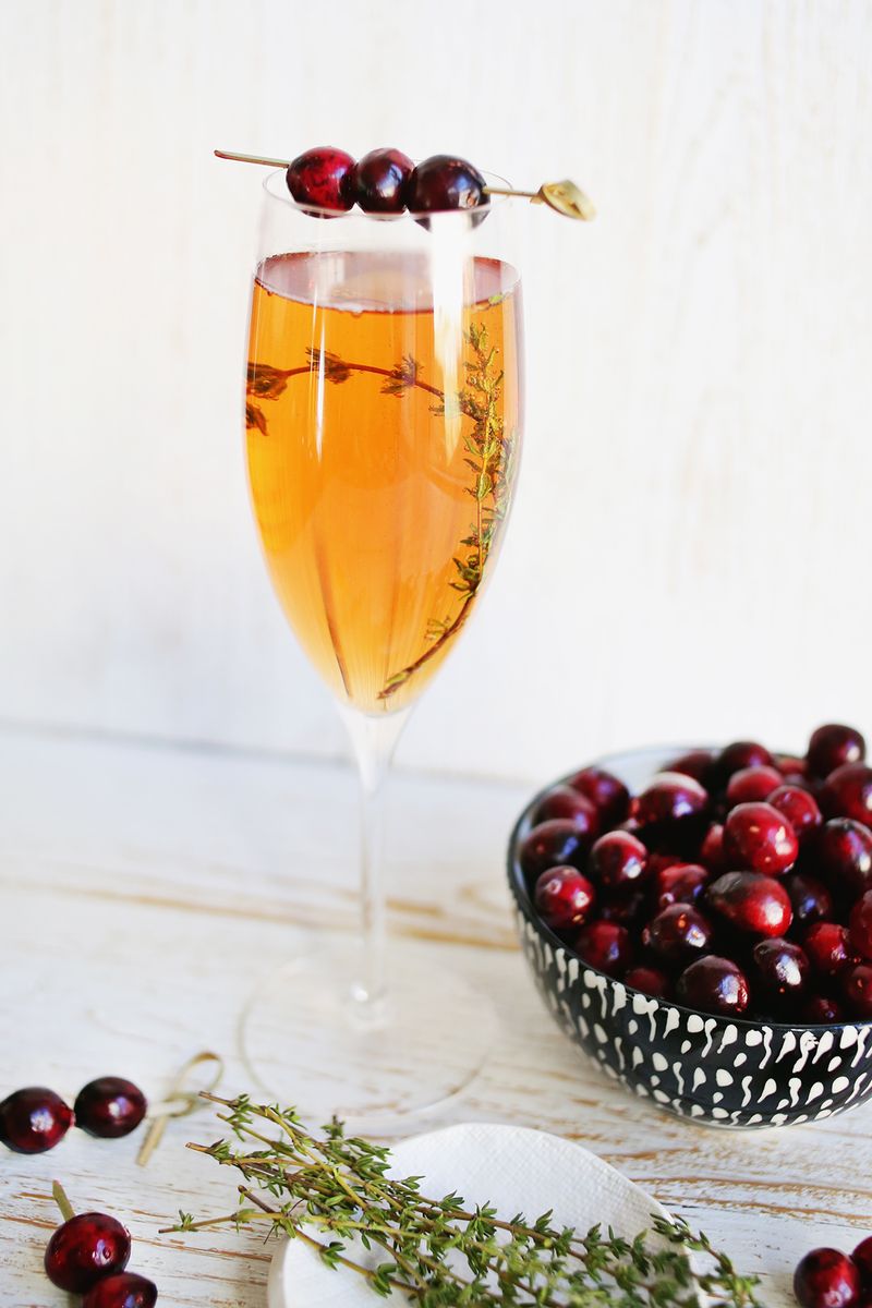 Prosecco and Cranberry Mimosas 