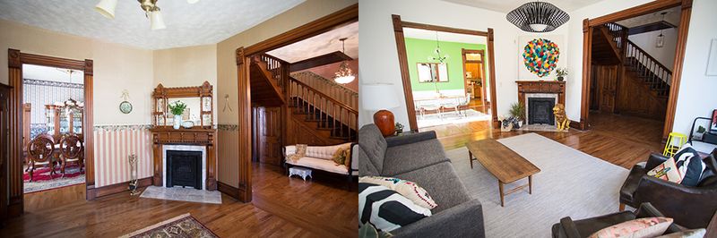 Sarah's living room tour - before and after! 