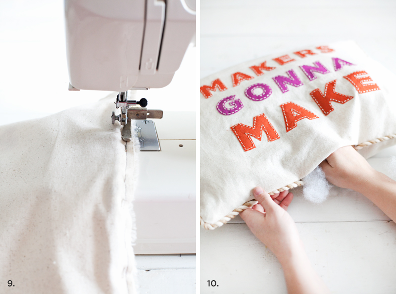 Makers Gonna Make applique pillow— tutorial includes a template