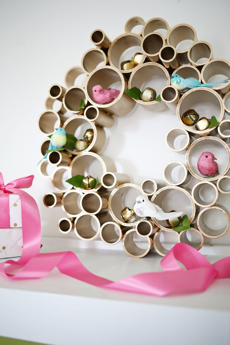 Try this-pvc pipe wreath 