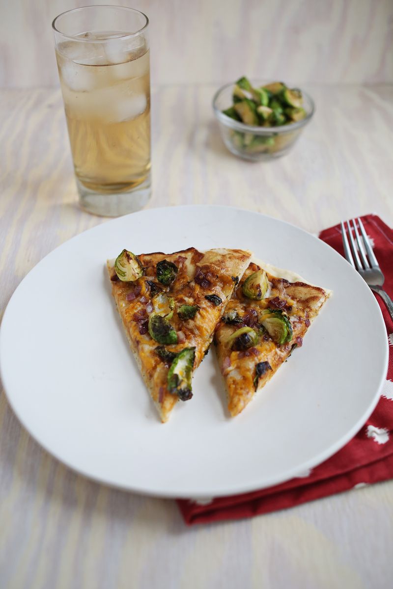BBQ Brussels Sprout Pizza    