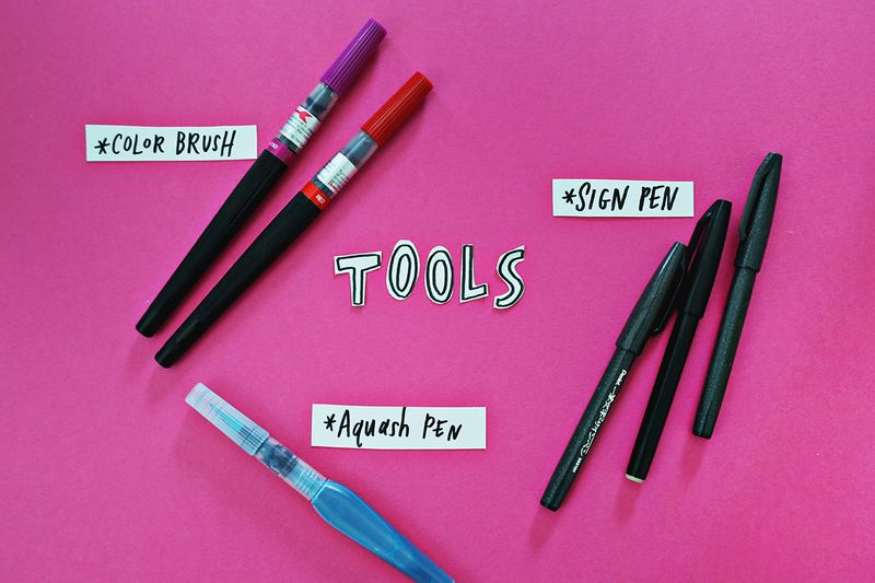 Hand Lettering Tips with Elsie from www.abeautifulmess.com 