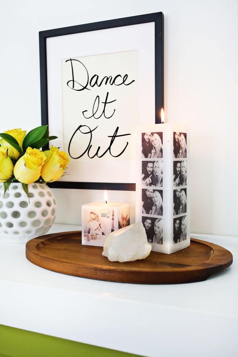 Have to do this! Transfer a photo to a candle! (click through for tutorial) 