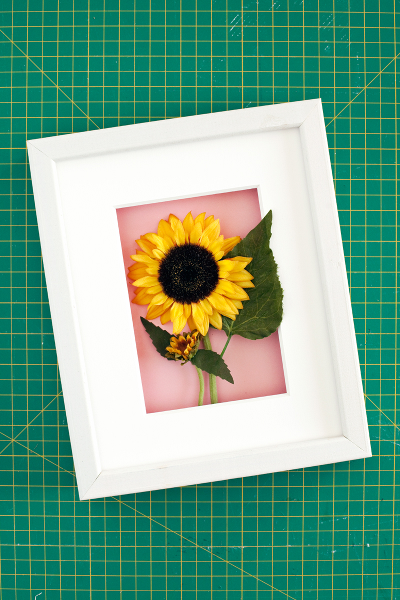Make these simple floral shadow boxes to give your walls a bold and beautiful touch of Spring.
